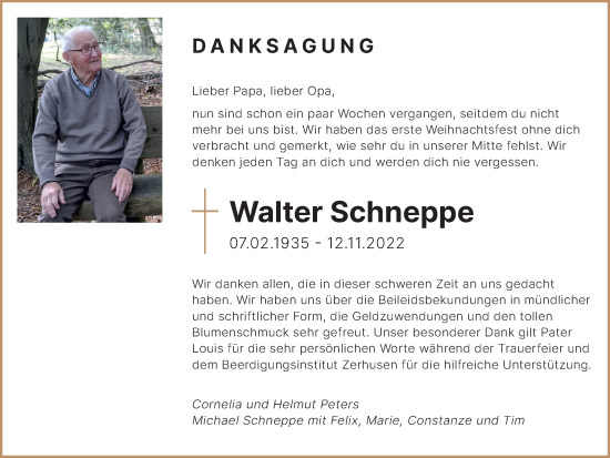 Anzeige von Walter Schneppe von OM-Medien