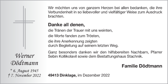 Anzeige von Werner Dödtmann von OM-Medien