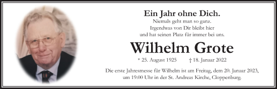 Anzeige von Wilhelm Grote von OM-Medien