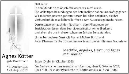 Anzeige von Agnes Kötter von OM-Medien