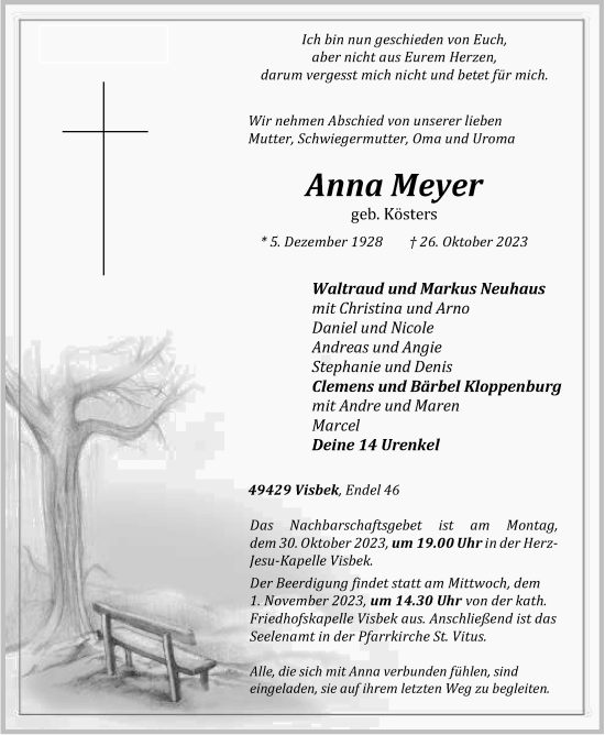 Anzeige von Anna Meyer von OM-Medien