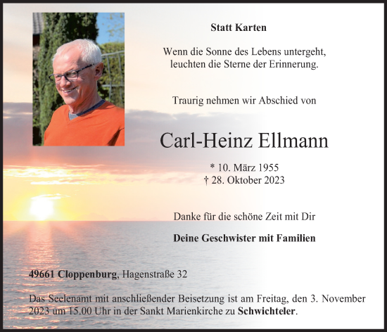 Anzeige von Carl-Heinz Ellmann von OM-Medien