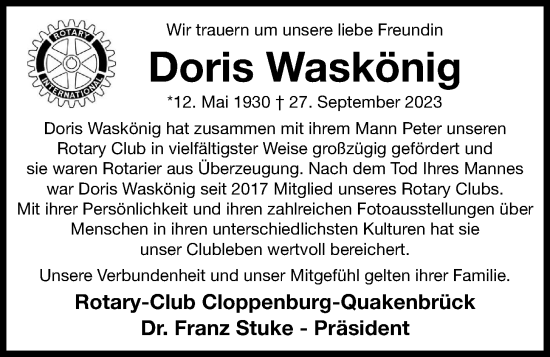 Anzeige von Doris Waskönig von OM-Medien