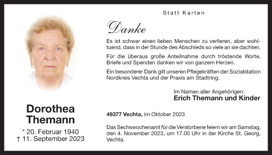 Anzeige von Dorothea Themann von OM-Medien