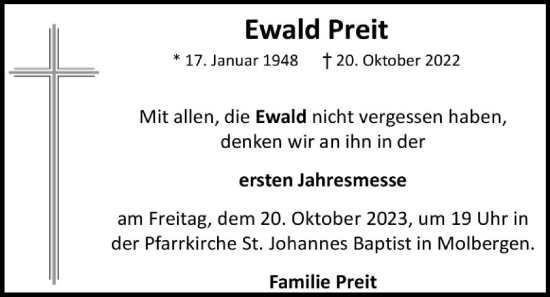 Anzeige von Ewald Preit von OM-Medien
