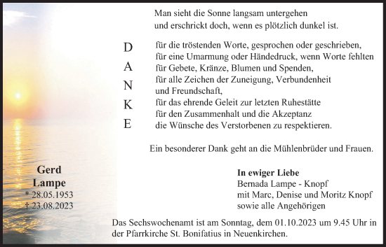 Anzeige von Gerd Lampe von OM-Medien