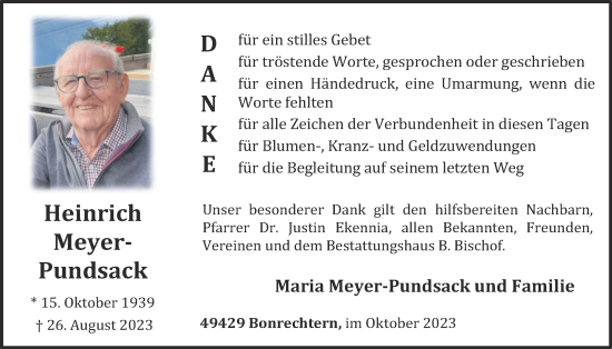 Anzeige von Heinrich Meyer-Pundsack von OM-Medien