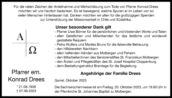 Anzeige von Konrad Drees von OM-Medien