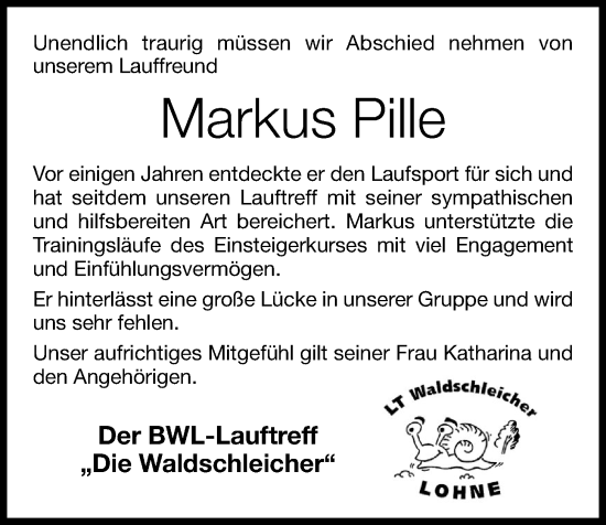 Anzeige von Markus Pille von OM-Medien