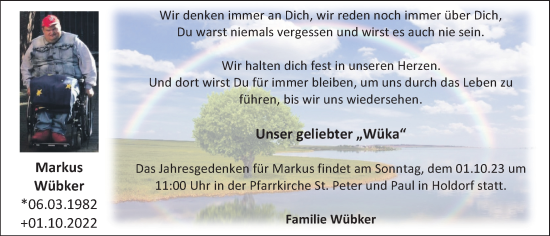 Anzeige von Markus Wübker von OM-Medien