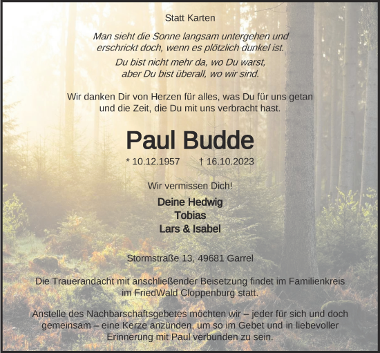 Anzeige von Paul Budde von OM-Medien