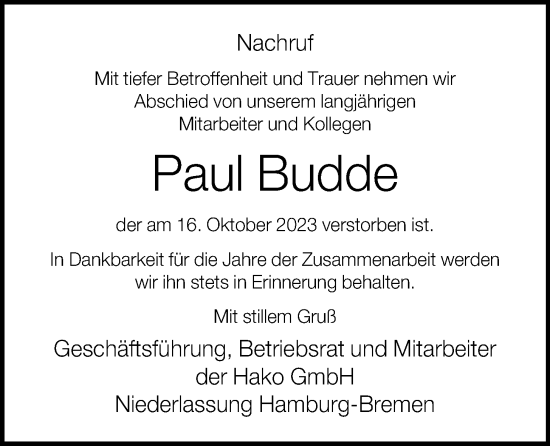 Anzeige von Paul Budde von OM-Medien