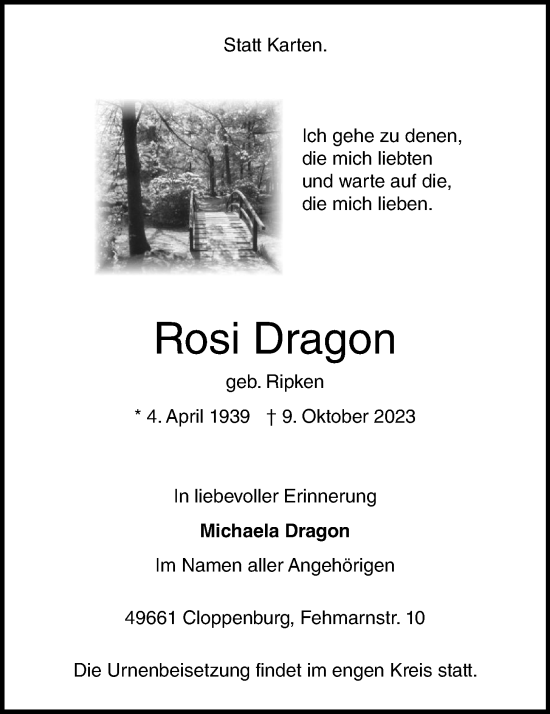 Anzeige von Rosi Dragon von OM-Medien