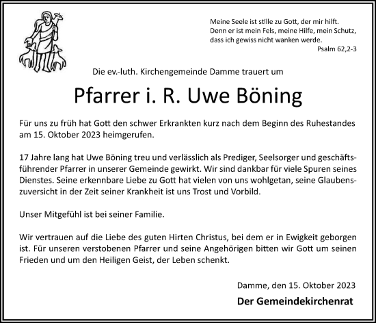 Anzeige von Uwe Böning von OM-Medien