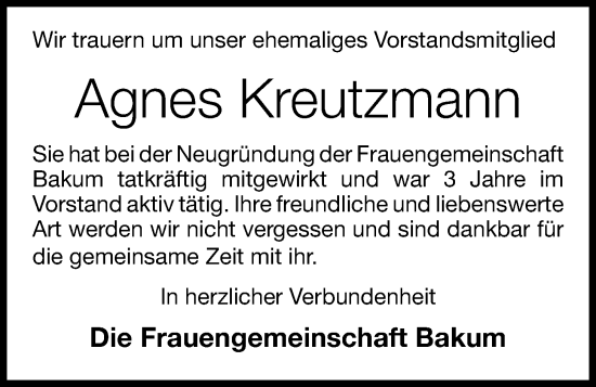 Anzeige von Agnes Kreutzmann von OM-Medien