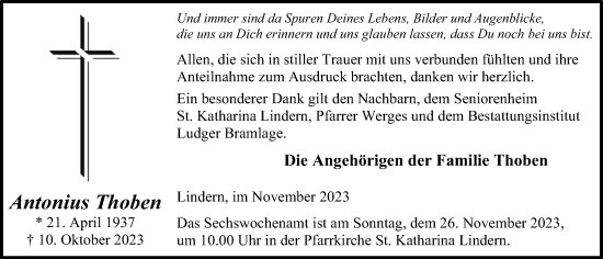 Anzeige von Antonius Thoben von OM-Medien