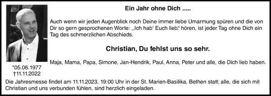 Anzeige von Christian  von OM-Medien