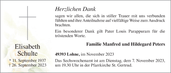 Anzeige von Elisabeth Schulte von OM-Medien