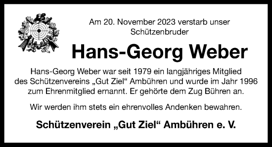 Anzeige von Hans-Georg Weber von OM-Medien