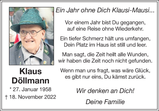 Anzeige von Klaus Döllmann von OM-Medien