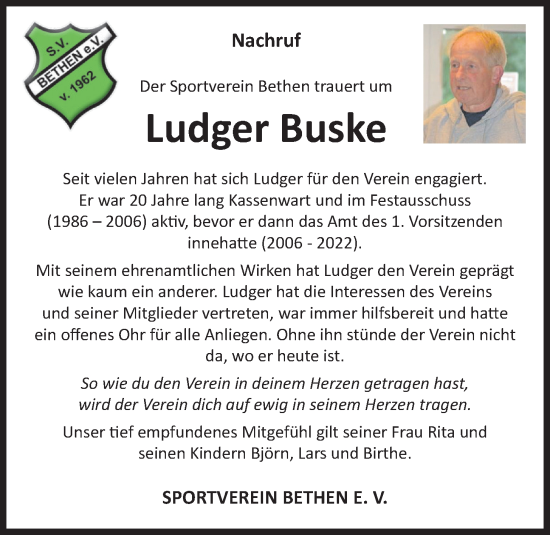 Anzeige von Ludger Buske von OM-Medien