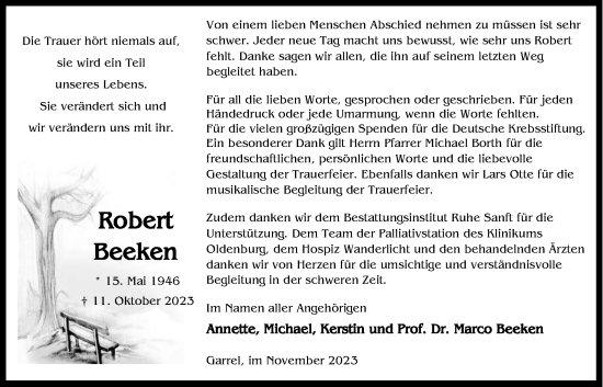Anzeige von Robert Beeken von OM-Medien
