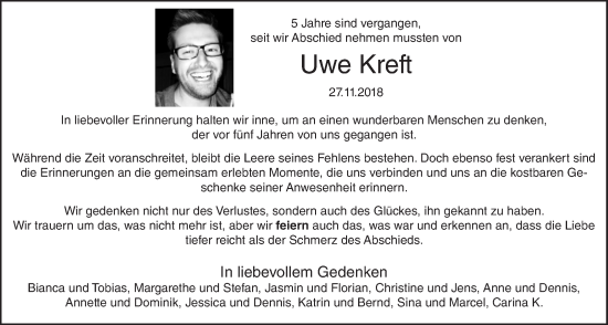 Anzeige von Uwe Kreft von OM-Medien