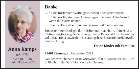 Anzeige von Anna Kamps von OM-Medien