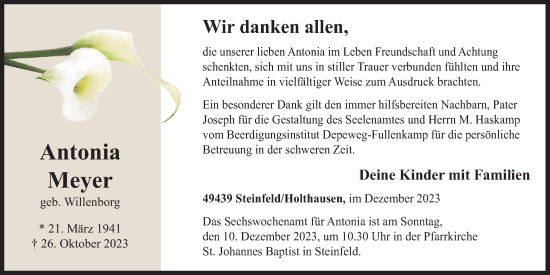 Anzeige von Antonia Meyer von OM-Medien