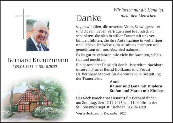 Anzeige von Bernard Kreutzmann von OM-Medien