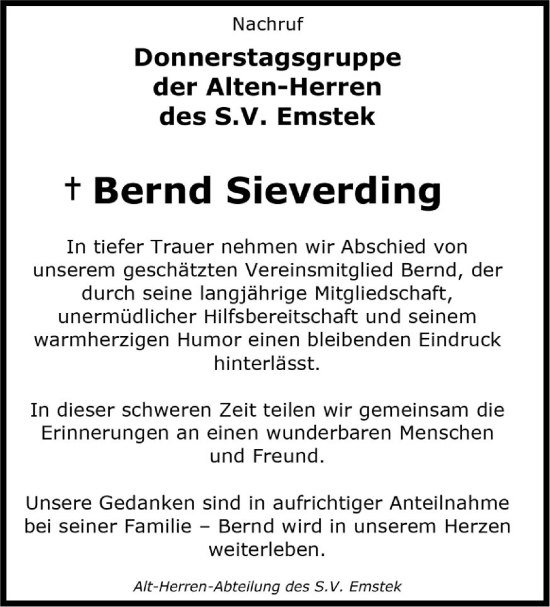 Anzeige von Bernd Sieverding von OM-Medien