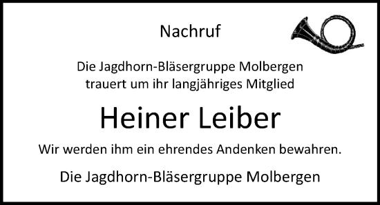 Anzeige von Heiner Leiber von OM-Medien