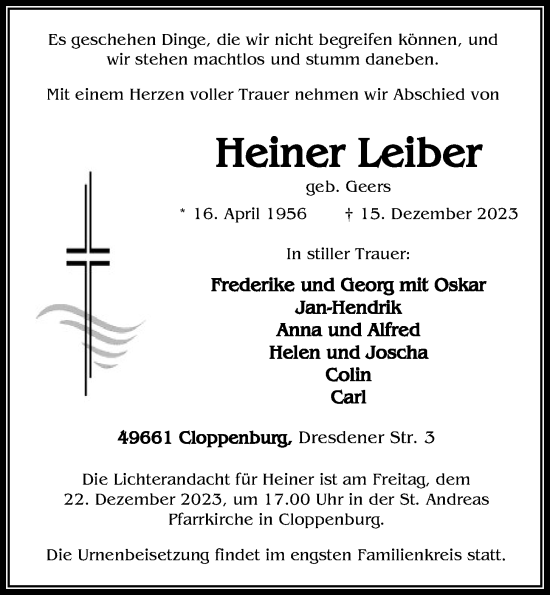 Anzeige von Heiner Leiber von OM-Medien