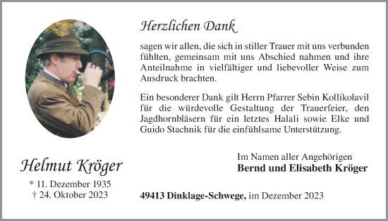 Anzeige von Helmut Kröger von OM-Medien