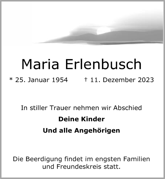 Anzeige von Maria Erlenbusch von OM-Medien