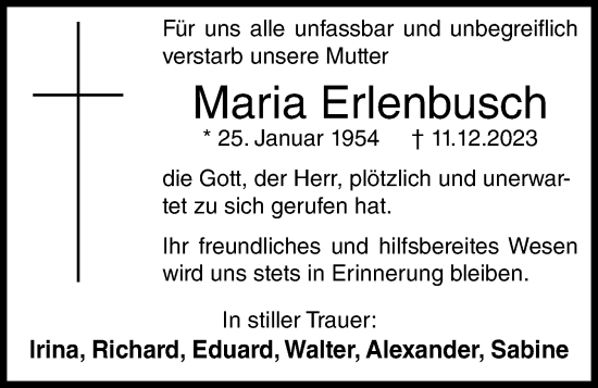 Anzeige von Maria Erlenbusch von OM-Medien