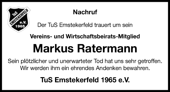 Anzeige von Markus Ratermann von OM-Medien