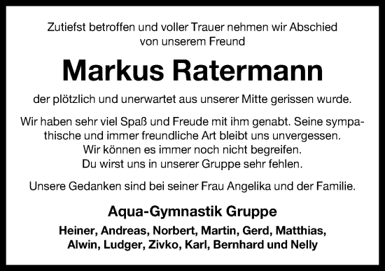 Anzeige von Markus Ratermann von OM-Medien
