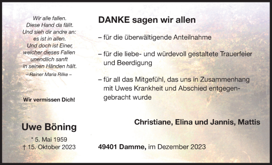 Anzeige von Uwe Böning von OM-Medien