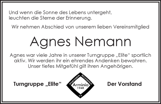 Anzeige von Agnes Nemann von OM-Medien