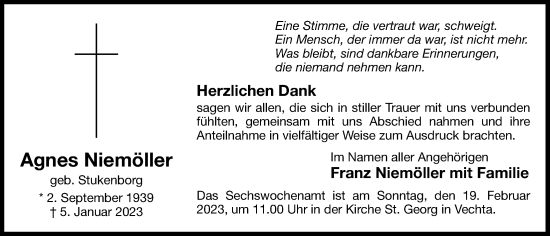Anzeige von Agnes Niemöller von OM-Medien