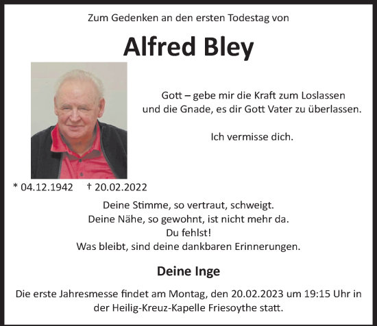 Anzeige von Alfred Bley von OM-Medien