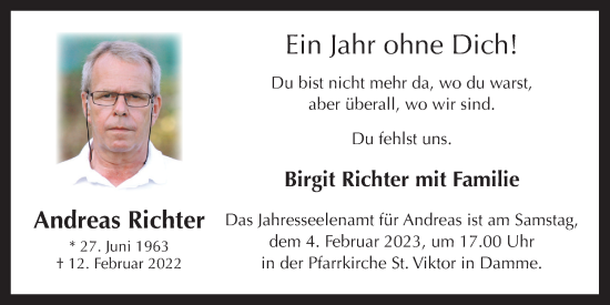 Anzeige von Andreas Richter von OM-Medien