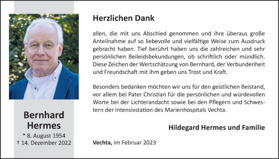 Anzeige von Bernhard Hermes von OM-Medien