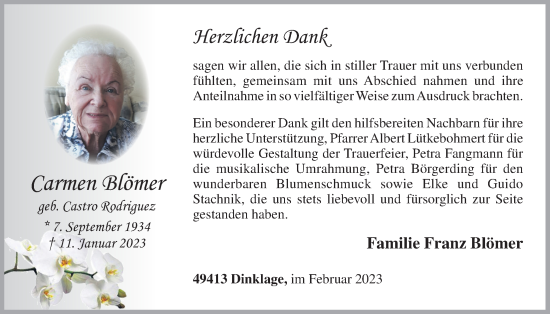 Anzeige von Carmen Blömer von OM-Medien