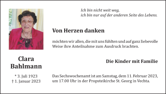 Anzeige von Clara Bahlmann von OM-Medien