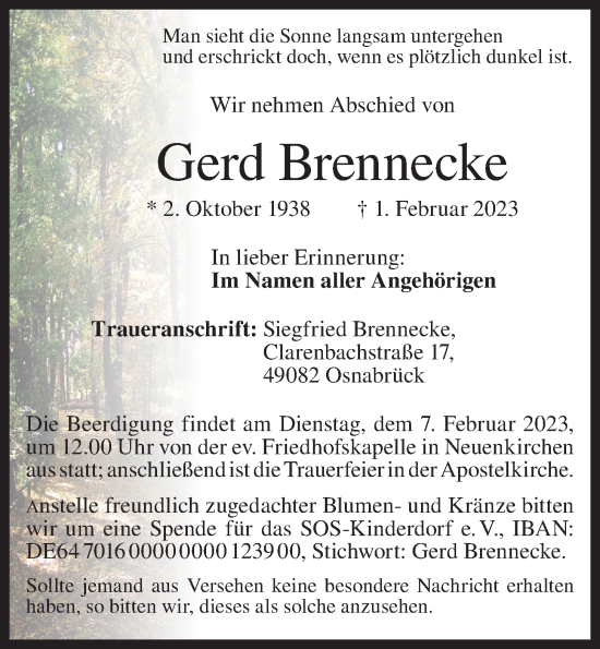 Anzeige von Gerd Brennecke von OM-Medien