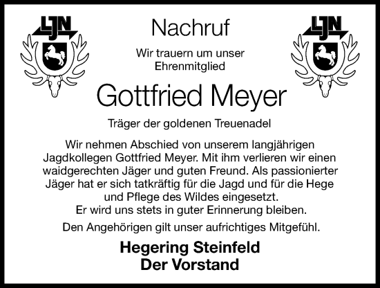 Anzeige von Gottfried Meyer von OM-Medien