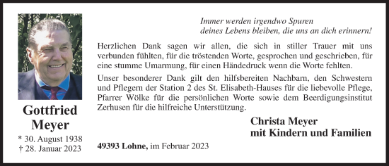 Anzeige von Gottfried Meyer von OM-Medien