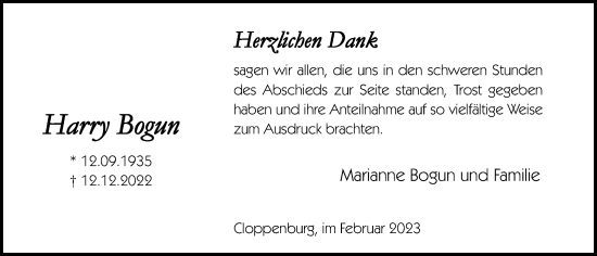 Anzeige von Harry Bogun von OM-Medien